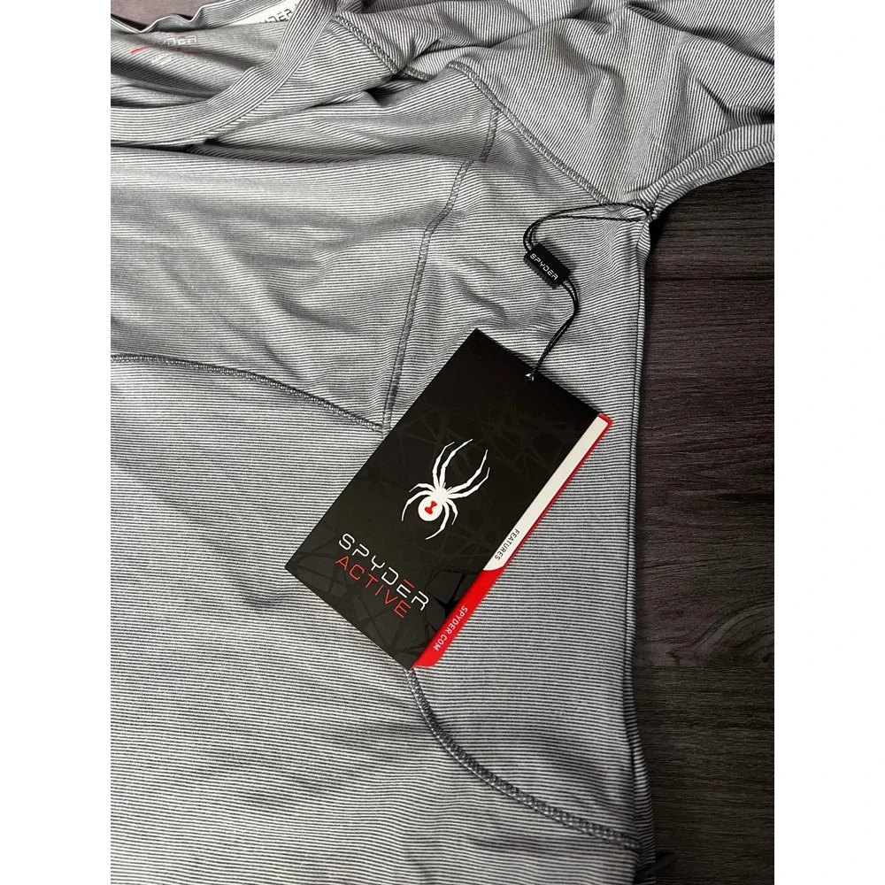 Spyder Active NWT Gray Striped Base Layer Top Women's Size Medium - Picture 5 of 10